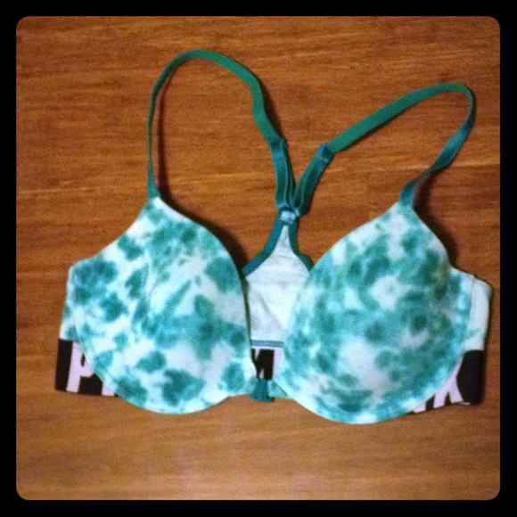 PINK VICTORIA SECRET bra unhooks in front!