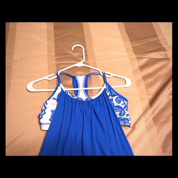 Lululemon Beaming Blue Lacoflage No Limits Tank