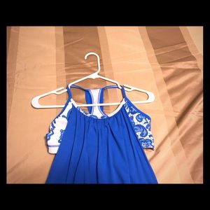 Lululemon Beaming Blue Lacoflage No Limits Tank