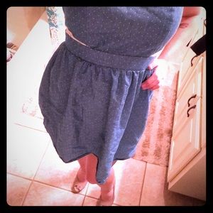 Denim Polka Dot Dress