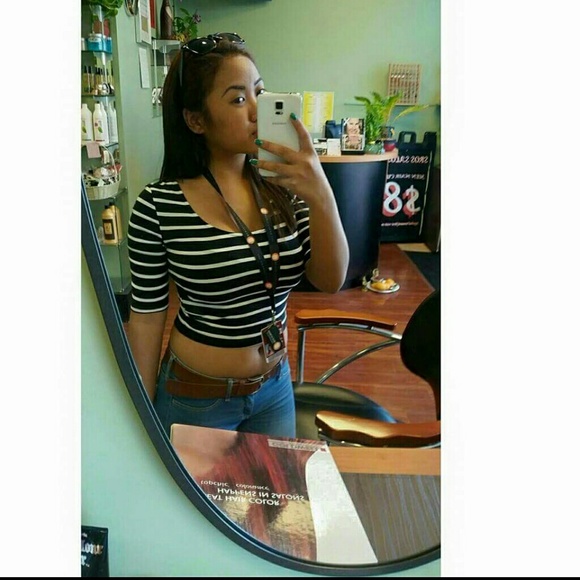 Striped crop top