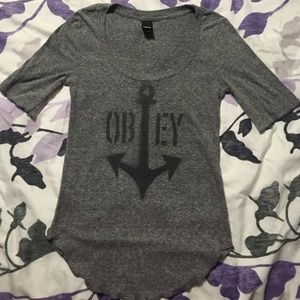 Women's Obey scoop neck shirt
