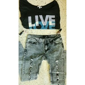 Super Skinny Distressed Jean's