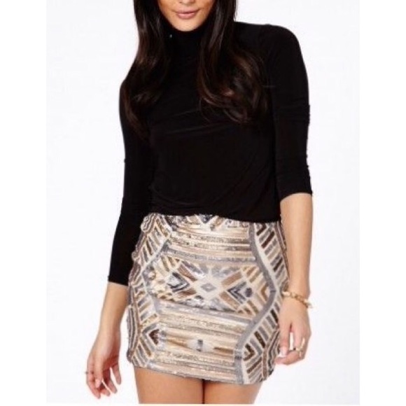 Geometric Sequin skirt!
