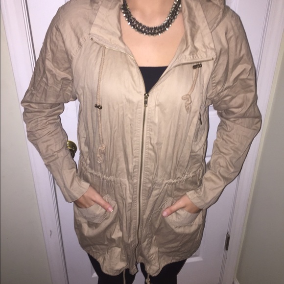 Tan Forever 21 Utility Jacket