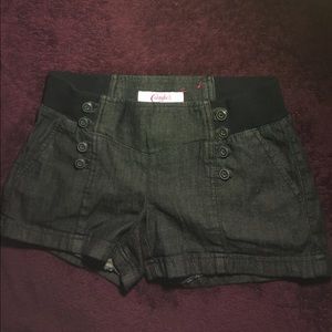 High-waisted shorts
