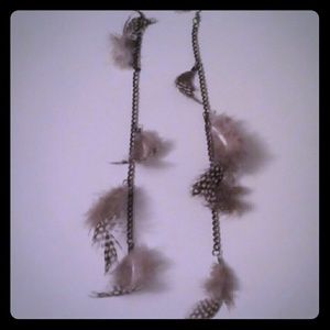 Long feather earrings