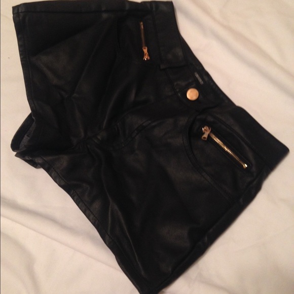 Faux Leather High Waisted F21 Shorts