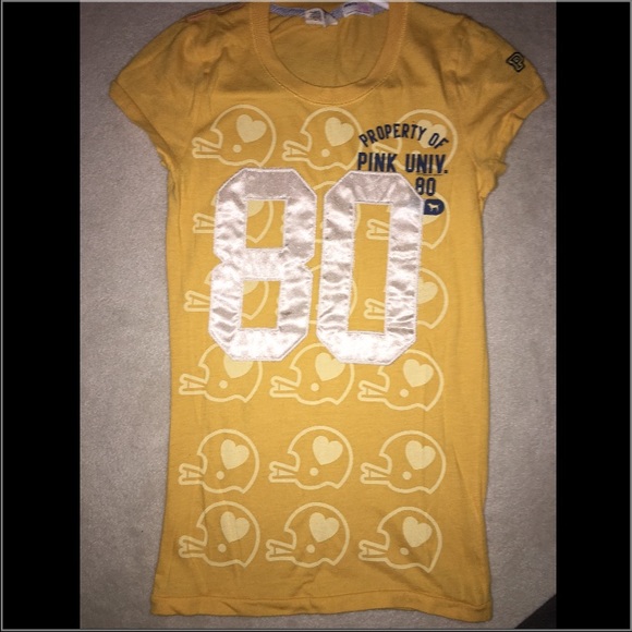 PINK Football Tee
