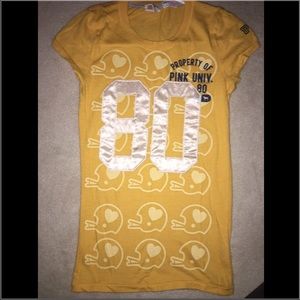 PINK Football Tee