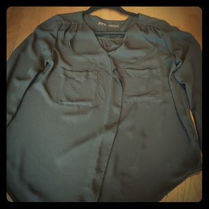 Zara basics black top