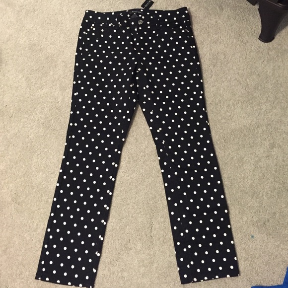 NWT White House Black Market polka dot jeans