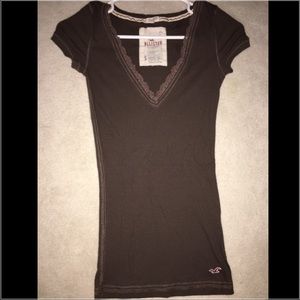 Hollister Lace V-Neck Tee