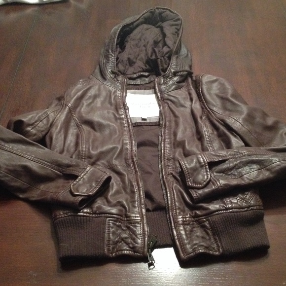Leather jacket, irregular (fits like a small) - Picture 1 of 2