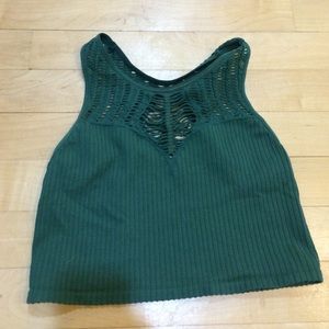 Green crop top