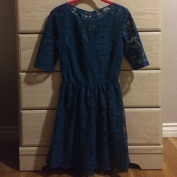 Dark Teal Laced Dress