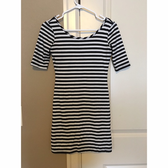 Striped bodycon dress