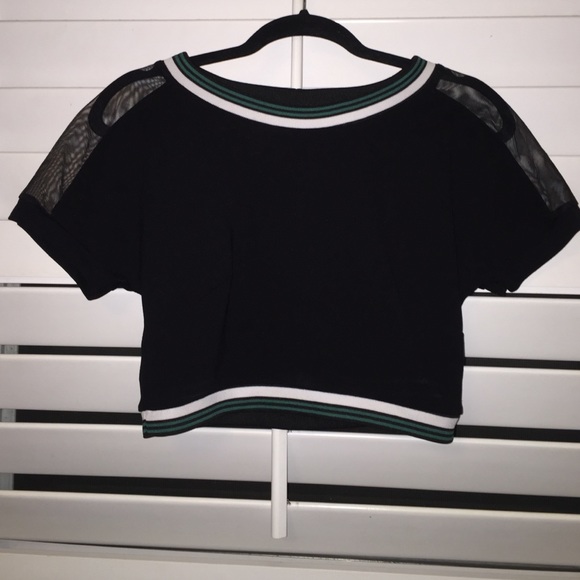 Topshop "Cropped Black Top"