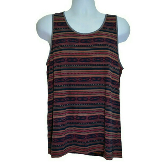 21 Men Dark Stripe Tank- size Medium - Picture 2 of 3