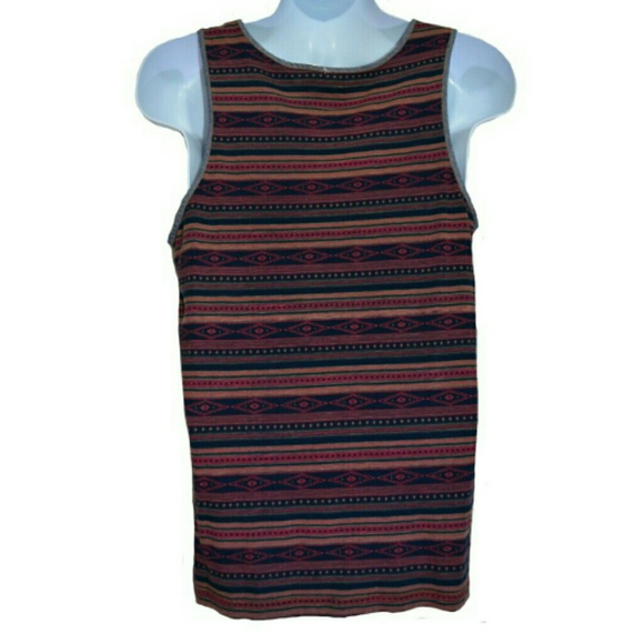 21 Men Dark Stripe Tank- size Medium - Picture 3 of 3