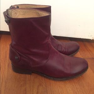 Frye Melissa Button Zip Ankle Boot