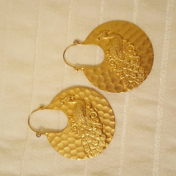 Peacock earrings