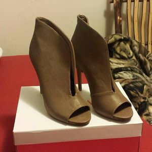 Just fab peep toe booties