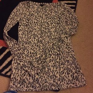 long sleeve cheetah print shirt