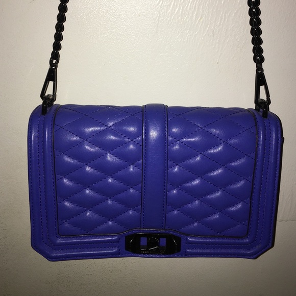 Rebecca Minkoff blue leather Love crossbody