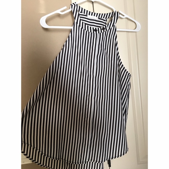 Striped racer back tank