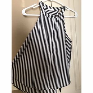 Striped racer back tank