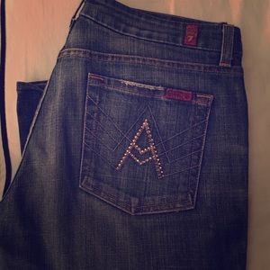 Crystal "A" pocket 7 for All Mankind jeans