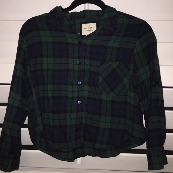 Forever 21 "cropped flannel"