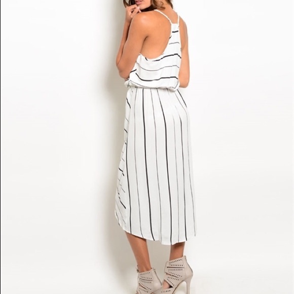 MacKenzie Black & White Striped Dress - Picture 2 of 2