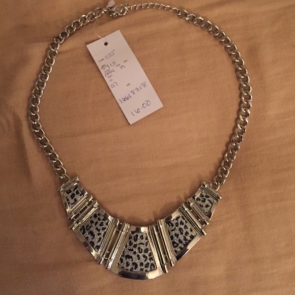 Silver statement necklace