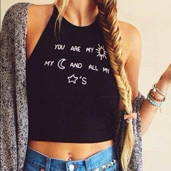 😍 COMING SOON 😍 Black Celestial Halter Crop Top
