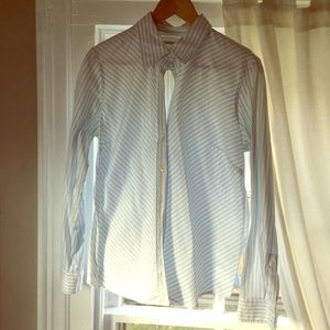 Banana Republic blue and white down