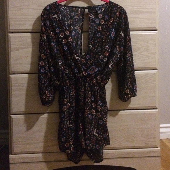 Floral / Elephant Print Romper
