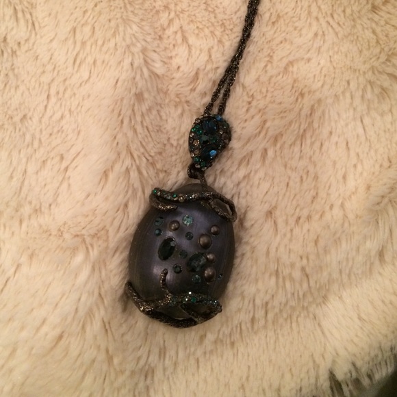 Alexis Bittar Gray/Blue Necklace