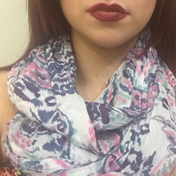 Pastel paisley printed infinity scarf