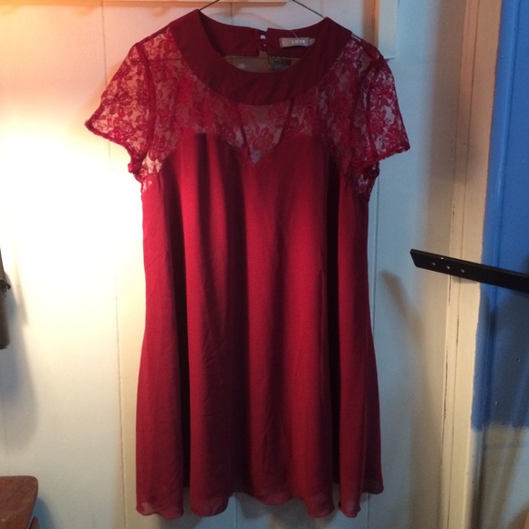 Pretty Red Lace Dress