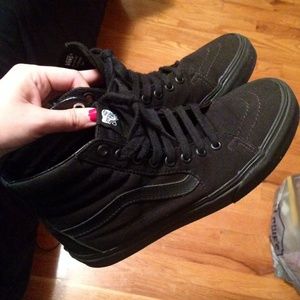 Black Sk8 high Vans