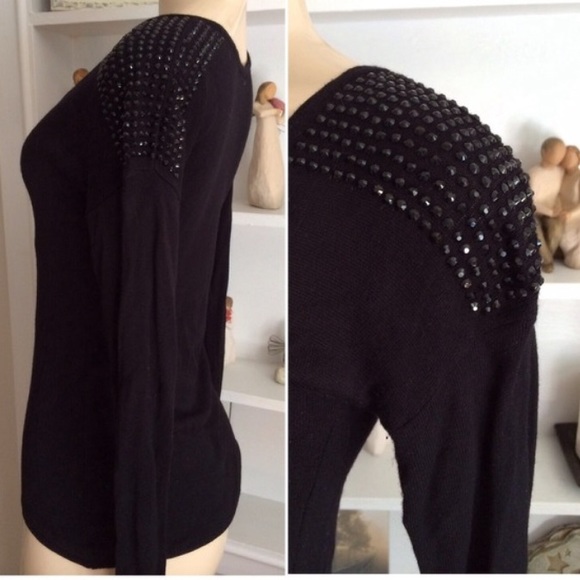 studded shoulder sweater