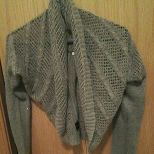 Gently used Sparkly Anthropologie Grey shrug in M