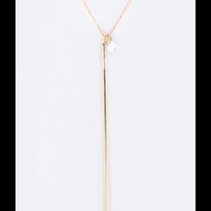 Metal Bar Drop Necklace