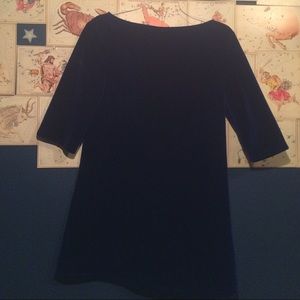 Blue velvet dress
