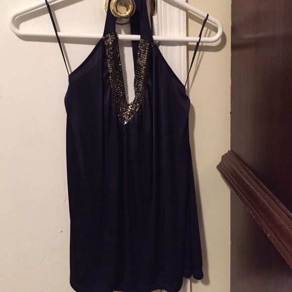 Sexy sequined express halter top