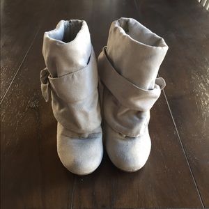 Beige booties