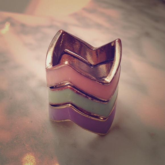 Chevron Trio Ring Set