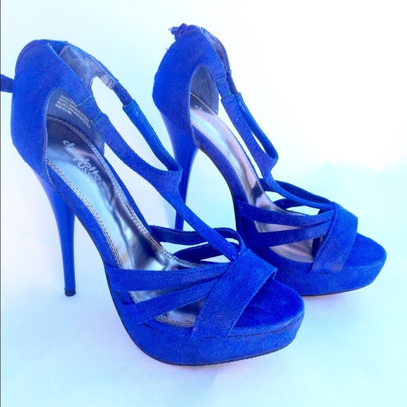Final reduction- royal blue sexy platforms